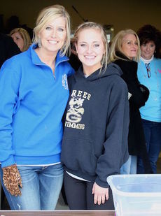 Amy Rhymer and her daughter, Miss Greater Greer Teen Emma Kate Rhymer, handled the donations.
 