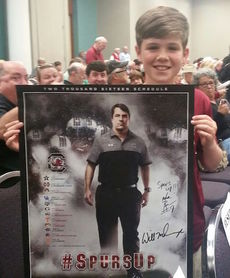 A signed poster made this person one happy Gamecocks fan.
 