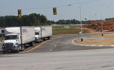The new entrance off Brockman McClimon Road provides truckers an alternative to delivering parts and supplies to the Greer plant.
 