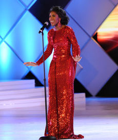 Daja Dial, 22, Miss Greenville County, 22, won Talent preliminary.  She sang “I Believe