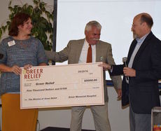 John Mansure, President, Greer Medical Campus at Greenville Hospital System, presented a $5,000 donation.
 