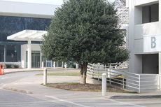 The conference room and business office is located across the street from parking garage B.
 