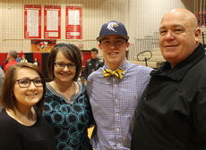 Brandon Southern has a family photo on signing day with father, Scott, mother, Amy, and sister, Taylor.
 