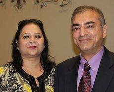 Sunita and Sudhakar Shyam, parents of Dr. Sonya Shyam, drove up from Georgia to celebrate their daughter's success.