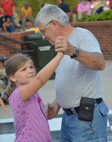 A perfect summer evening at Greer City Park's amphitheater meant good music and memories made on the dance flloor.
 