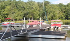 Two 12-by-12 foot platform slips are used for residents to dock their boats.
 
 