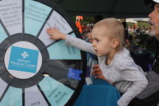 The Pelham Medical Center offers prizes for children spinning a wheel and learning what to do when a symptom or illness is described. Scheduled Saturday is the popular M.A.S.H. unit for children at Creation Station.
 
 
 