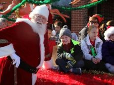 Carter spends some quality time with Santa Claus at the Greer Christmas Parade held earlier this month.
 