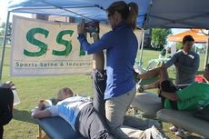 Sports Spine and Industrial (SSI) provided runners with a cool down massage.