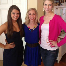 Alyssa, Makayla, and Chelcee at a fundraiser at Tonyae Burnett's house.