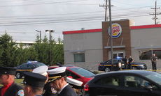 The Burger King robbery reportedly took place while the Boiling Springs Fire District and others were gathering across the street for the 9/11 Memorial.
 