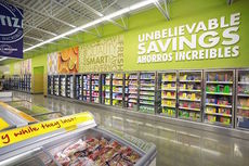 ALDI's new stores have higher ceilings, better lighting and environmentally friendly building materials such as energy-saving refrigeration and light bulbs.
 