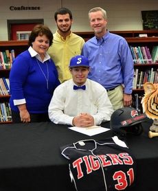 Alex Williams signing to play baseball at Spartanburg Methodist College was a family affair.