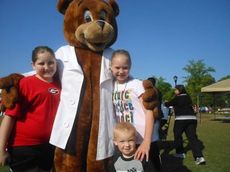 Buddy The Bear was busy making new friends at the Carolina Cardiology tent.