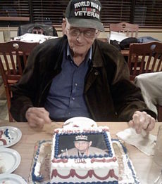 Cliff Harpst, 90, was celebrated by the Disabled American Veterans with birthday wishes at the group's regularly scheduled meeting.
 