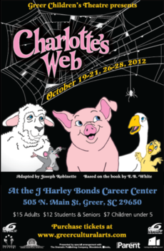 Greer Children's Theatre to perform Charlotte's Web