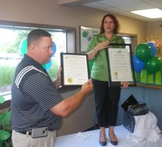 Chuck Reynolds, president elect for the board of directors, and Caroline Robertson, Executive Director of Greer Relief and Resources, shared the proclamations with the guests from Gov. Nikki Haley and the Greer City Council.