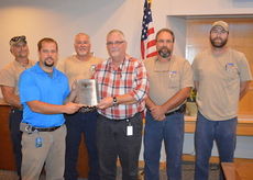 CPW gas department employees were recognized for their award at today's monthly Commissioners meeting.
 
 