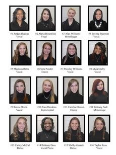 The contestants for the Miss Greer High School pageant scheduled Friday and Saturday, Feb. 8-9 at 7 p.m. Greer High School.