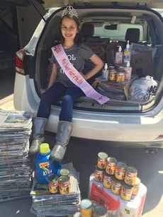 Abby continues to volunteer with the Greenville Humane Society by collecting needed items.
 