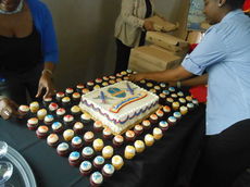There can't be a party without a cake. GSP and Southwest shared refreshments with passengers and employees during the day long celebration at the airline's gates 3 and 4.