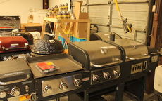 This multi-functional gas/charcoal/wood/smoker grill is one of the unique items Brent Faid acquired for retail sale.
 
 