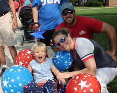 There was no limit to the amount of red, white and blue in the neighborhood parade.