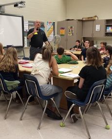 Martin Miller from The Image Forge talks about graphic design careers with RMS students.