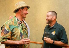 Jack McBride, left, CEO of Contec, pledged $150,000 to Hollywild Animal Park's fundraising campaign. The gift is in honor of international conservationist Dave Johnson.
 