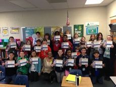 Ms. Susan Mathewson’s 8th grade Career Education class completed Junior Achievement’s 6-week program entitled, Economics for Success, with Ms. Valerie Thomas.