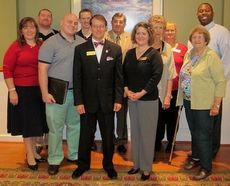 The 2013-2014 NGU Alumni Association Board of Directors:  Lottie Caldwell, Dale Edwards, Andy Ray, Regina Ray, Priscilla Robinson, Jesse Smith, Betty Sowell, Brian Spearman, and Christopher Utsey.