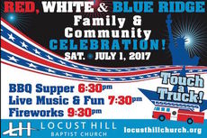Red, White and Blue Ridge Family and Community Festival is scheduled July 1