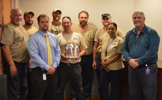 Some of the members of the award-winning CPW gas department crew are, left to right, Glenn Downey, Justin Stewart, Heath Pittman, Jonny Corley, Destin Granberry, Allen Bryans, Keith Almond, Rita Rector and Rob Rhodes (department manager). Not pictured are Reece Banks and Jonathan Bingham.
 
 
 
 