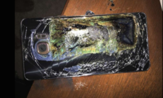 A damaged Samsung Galaxy Note 7. 
 
 