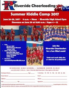 Riverside Cheerleading Summer Kiddie Camp is set