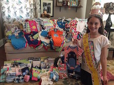 Abby Busha partnered with Gerber Childrenswear to deliver infant clothing, blankets, and underwear to Serenity Place, Palmetto Health Children’s Hospital, and Greenville Children’s Hospital.
 