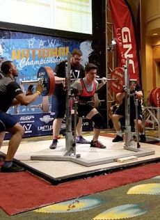 Carson McAbee had a squat of  207.5 kg (457.5 pounds).
 
 