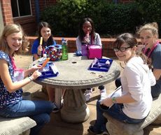 RMS students who read at least 500 pages and returned their logs by the specified date, as part of a summer reading program, were allowed to eat in the courtyard with friends.