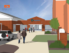 A rendering by Good City Architects shows renovations scheduled at Taylors First Baptist Church.
 