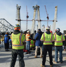 All eight 419-foot towers of the iconic New New York Tappan Zee Bridge project has been put in place by a Fluor-led team.
 
