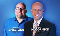 WYFF anchor/reporter Mike McCormick and photojournalist Aaron Smeltzer died Sunday when a tree fell on their station vehicle headed southbound near Tryon, N.C., on Highway 176.
