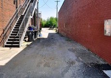 One of the alleys in the city scheduled for repair and paving.
 