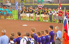 Northwood players participate in the opening ceremonies.
 