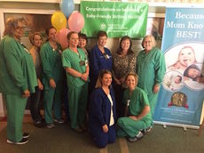 Nurses and staff of the Baby-Friendly recognized Greer Memorial Hospital birthing unity.
 
 