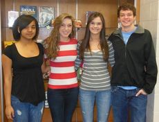 Greer High School students, recognized in the state PSTA Reflections competition are, from the left: Brandy Aikin, Caroline Brown, Lindsey Bruce and Colby Grambell.