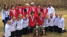 The state champion Riverside High School cross country team.
 