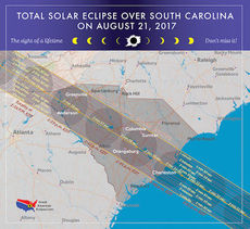 Here In Greer is among the cities and towns that will be in the dark the longest during the solar eclipse.
 
 