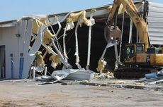 This warehouse, owned by the South Carolina State Ports Authority, was demolished last week.