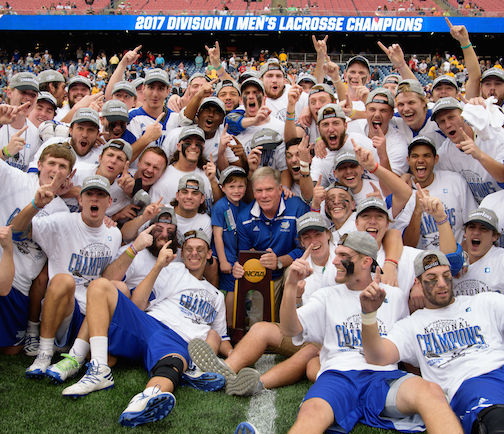 Limestone celebrates its 2017 NCAA National Championship Division II national lacrosse championship – its third in four years.