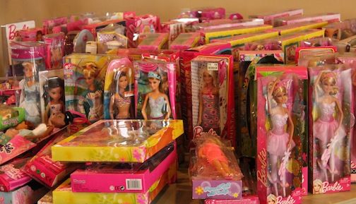 Children will give scores of Barbie dolls a home in Greer this Christmas.